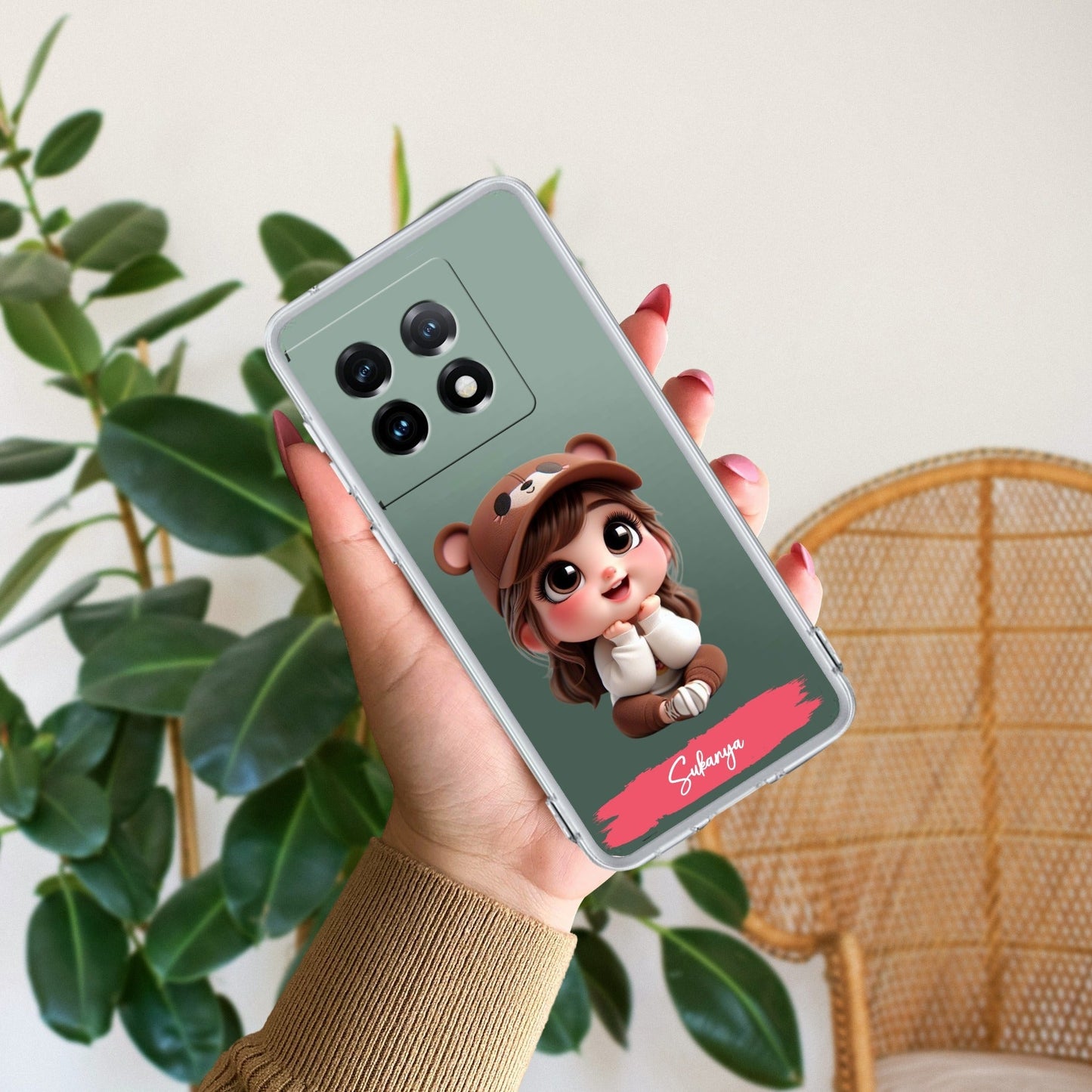 Little Girl Customize Transparent Silicon Case For OnePlus