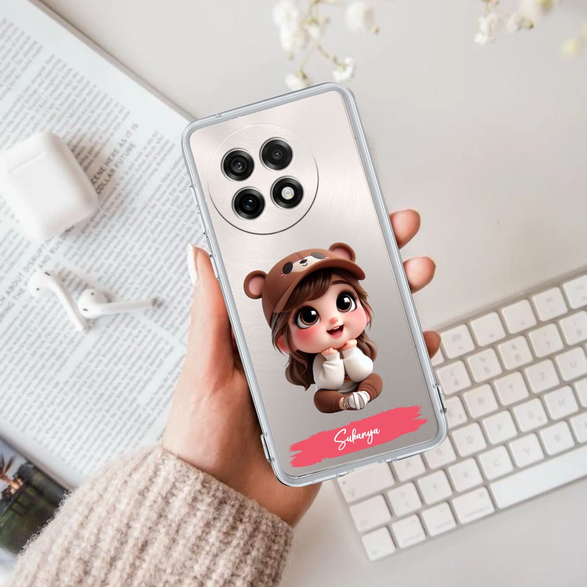 Little Girl Customize Transparent Silicon Case For OnePlus 13R 5G