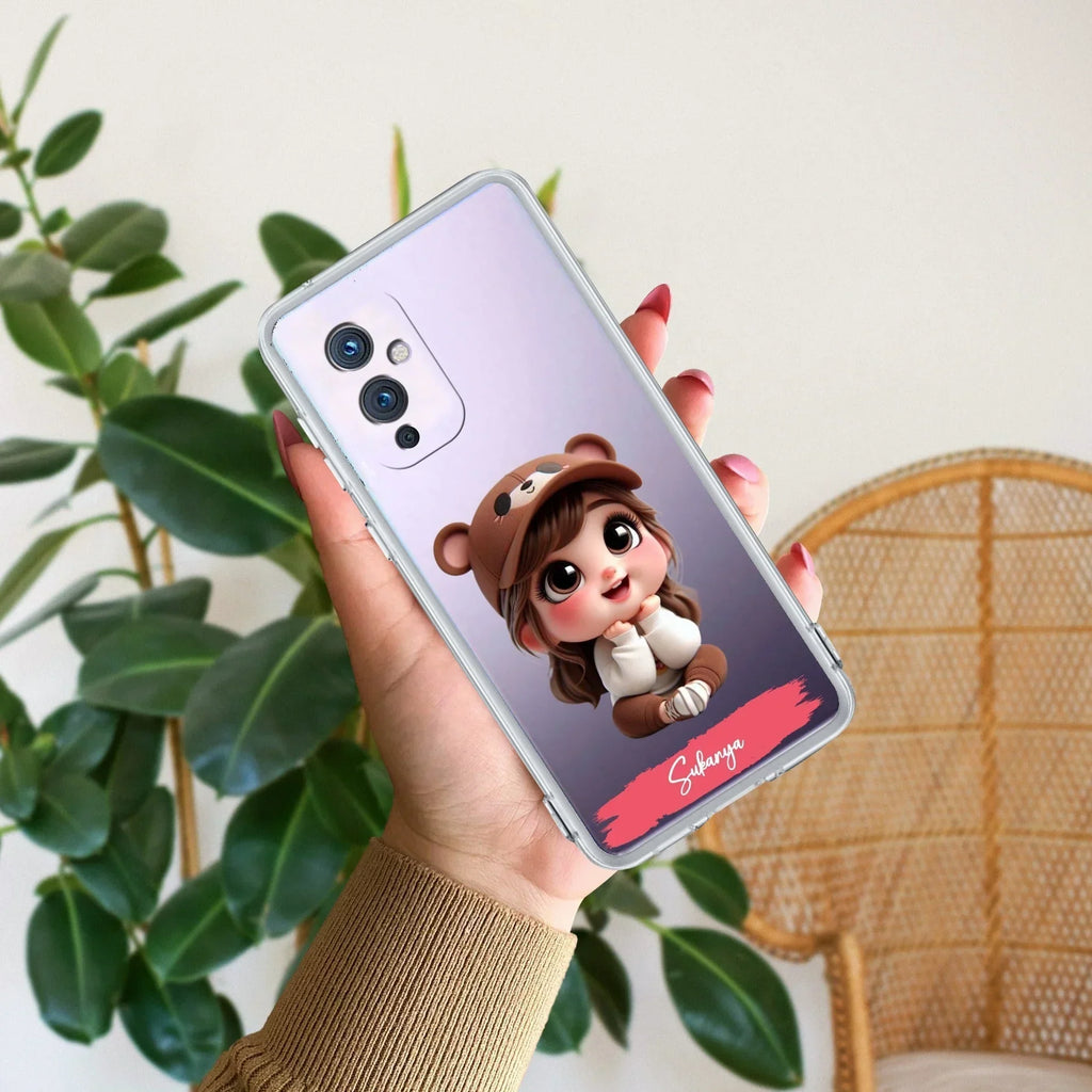 Little Girl Customize Transparent Silicon Case For OnePlus 9