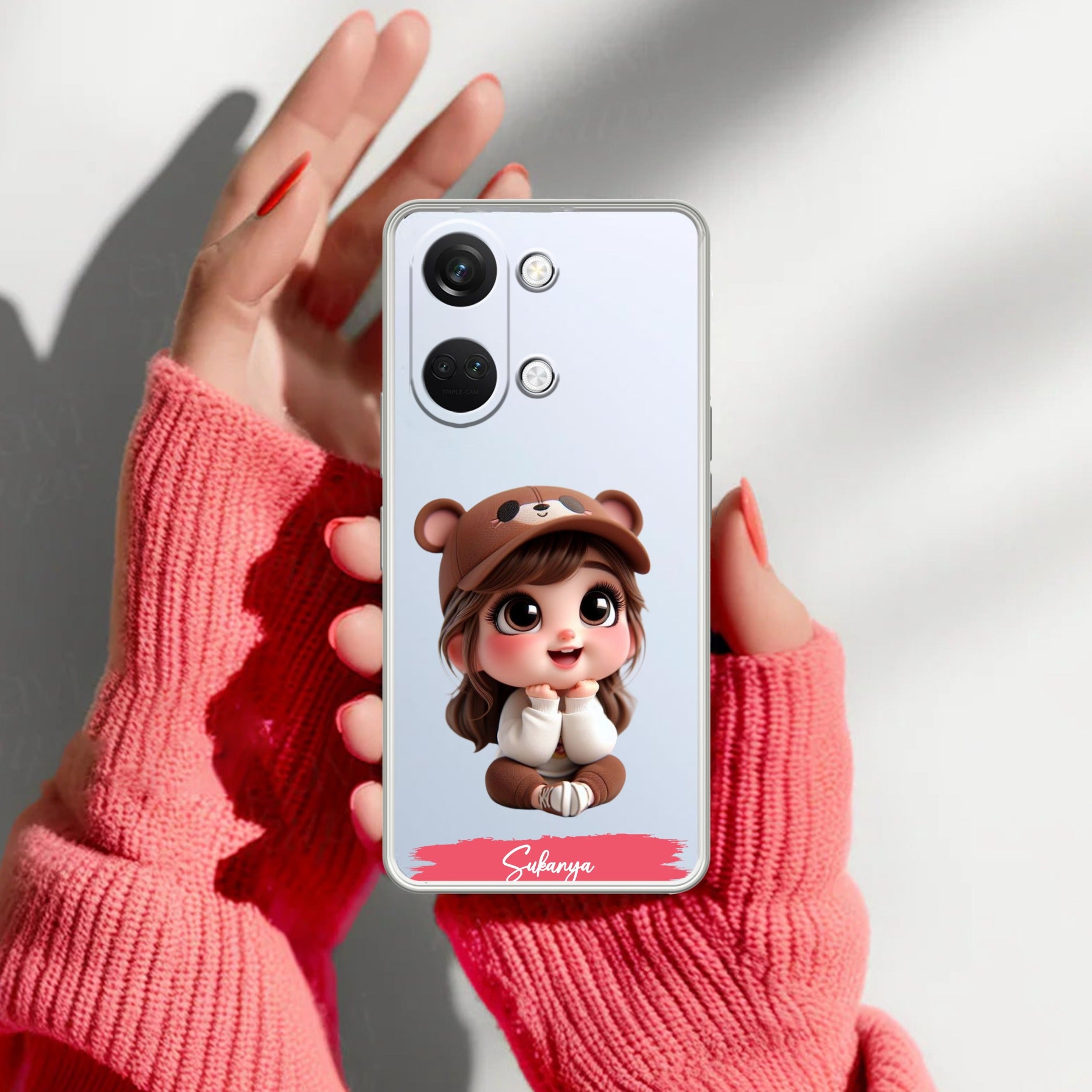 Little Girl Customize Transparent Silicon Case For OnePlus