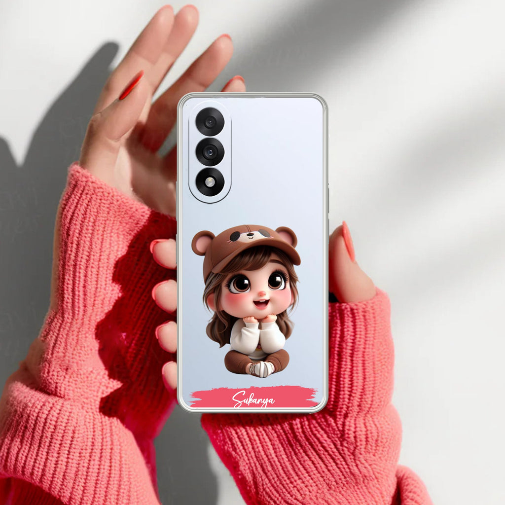 Little Girl Customize Transparent Silicon Case For OnePlus Nord 5 5G