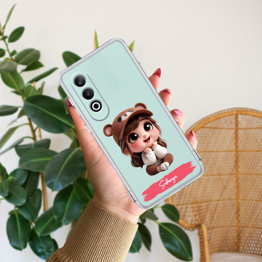 Little Girl Customize Transparent Silicon Case For OnePlus Nord CE 4 5G