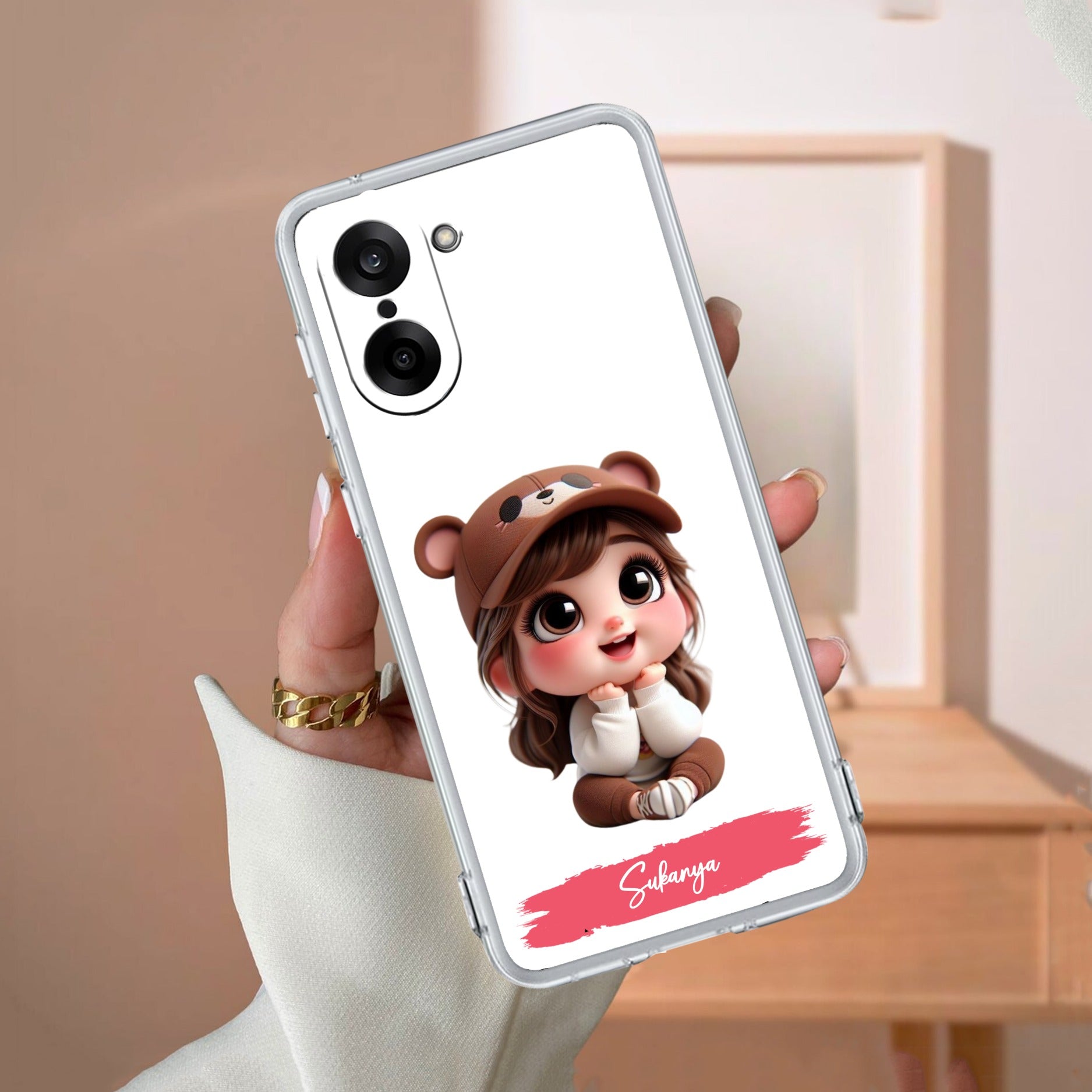 Little Girl Customize Transparent Silicon Case For OnePlus