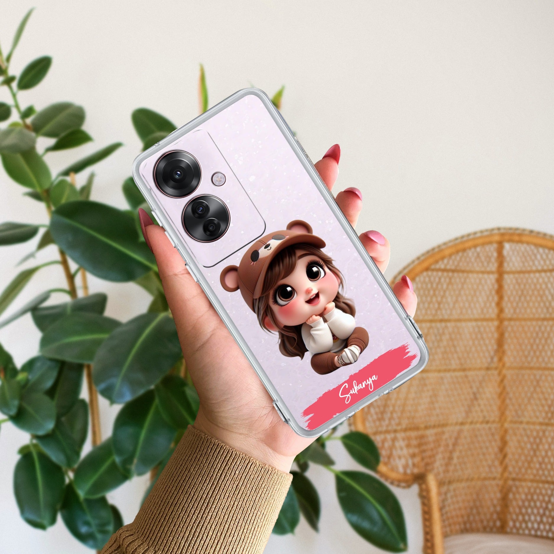 Little Girl Customize Anti Yellow Case For Oppo F25 Pro 5G