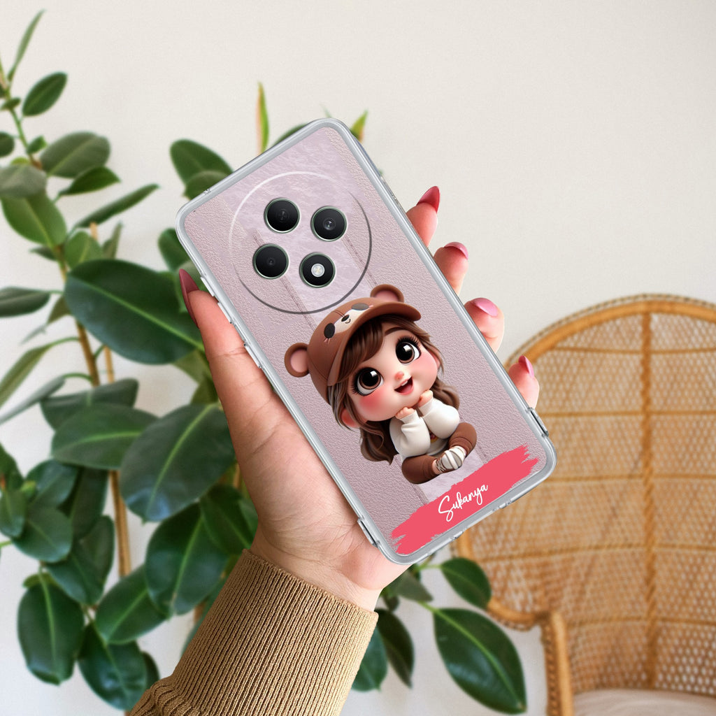 Little Girl Customize Anti Yellow Case For Oppo F27 5G
