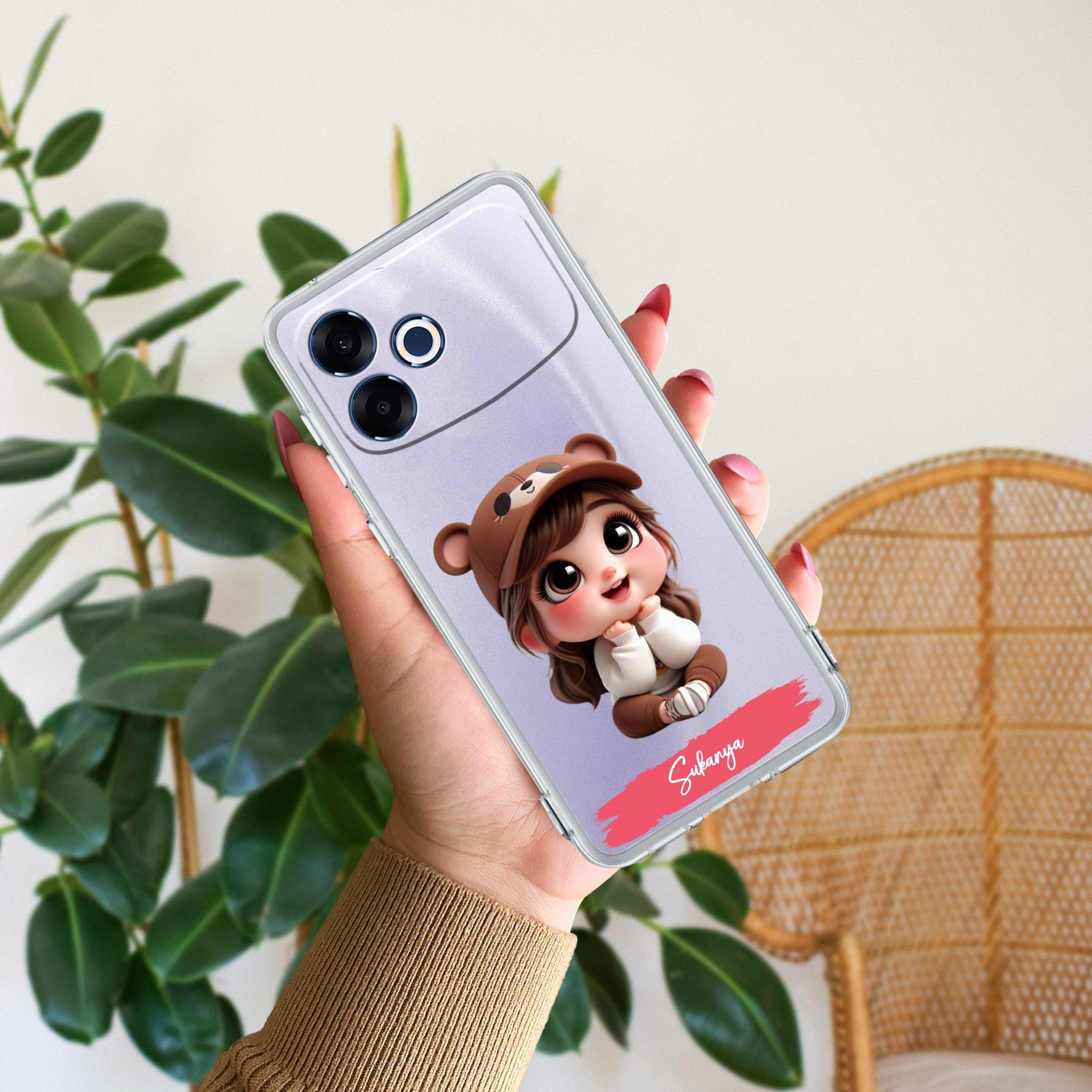 Little Girl Customize Transparent Silicon Case For Oppo F33 Pro 5G