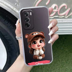 Little Girl Customize Transparent Silicon Case For Oppo A17