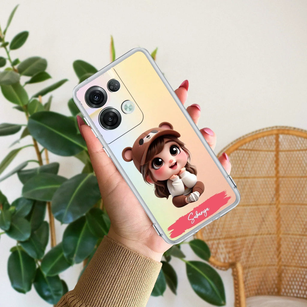 Little Girl Customize Anti Yellow Case For Oppo Reno 8 Pro 5G