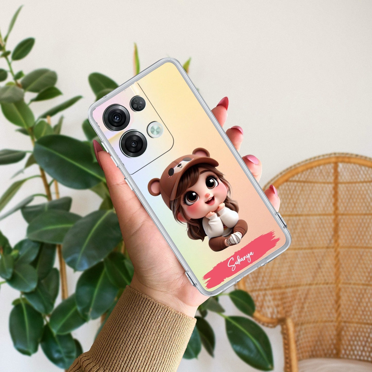 Little Girl Customize Transparent Silicon Case For Oppo