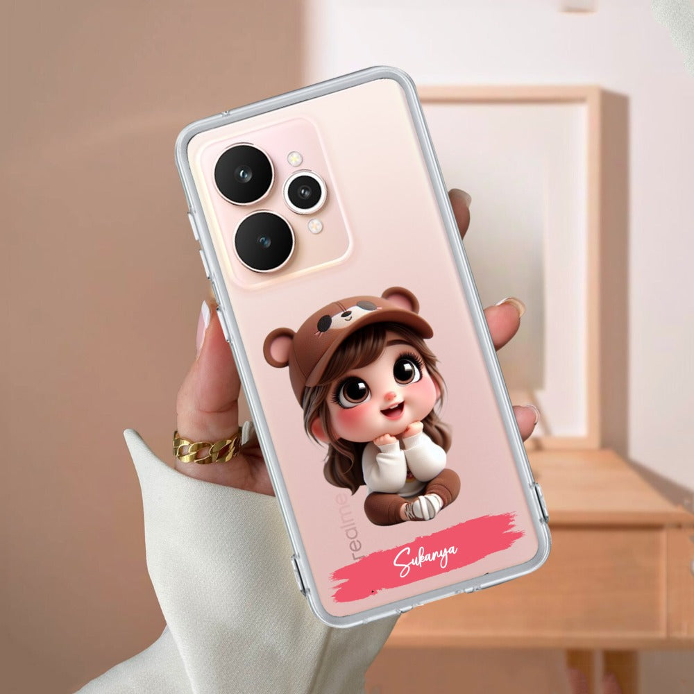 Little Girl Customize Transparent Silicon Case For Realme/Narzo