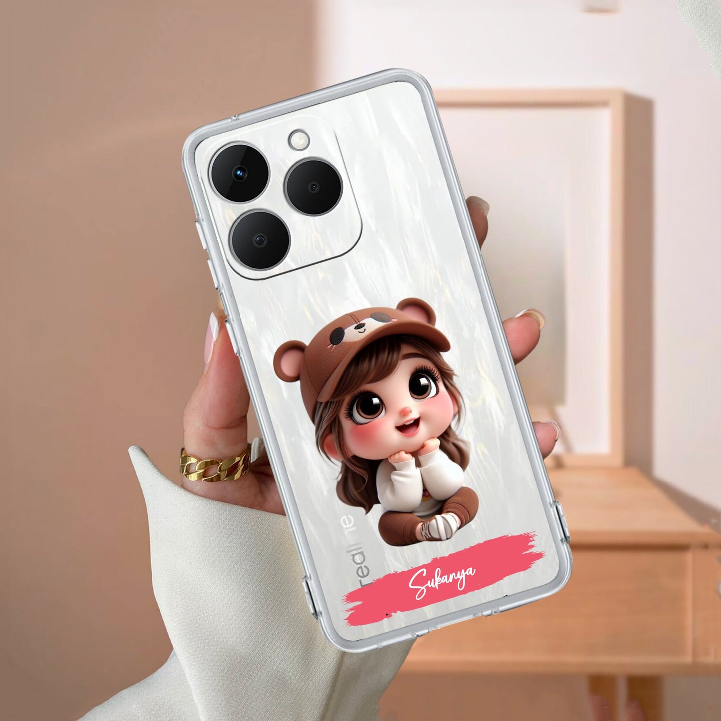 Little Girl Customize Transparent Silicon Case For Realme/Narzo