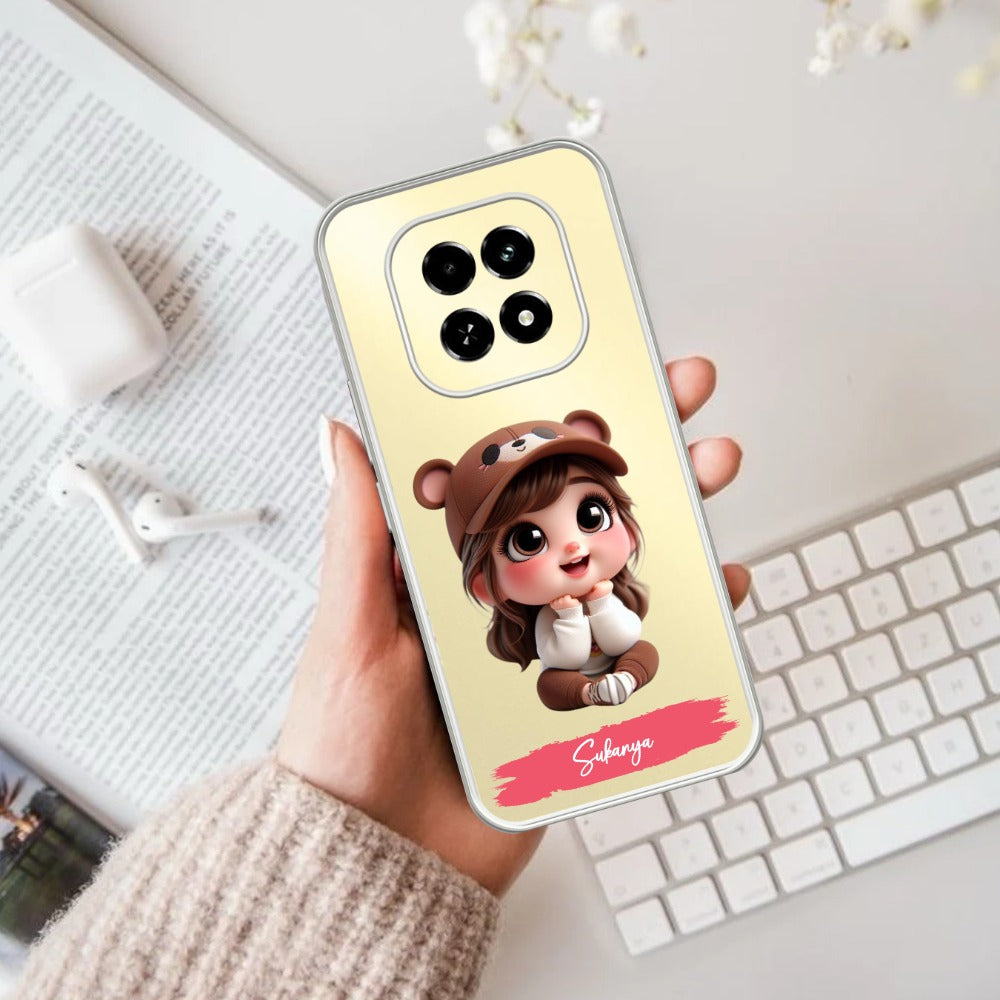 Little Girl Customize Transparent Silicon Case For Oppo