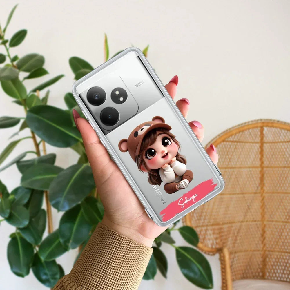 Little Girl Customize Anti Yelllow Case For Realme GT 6T 5G
