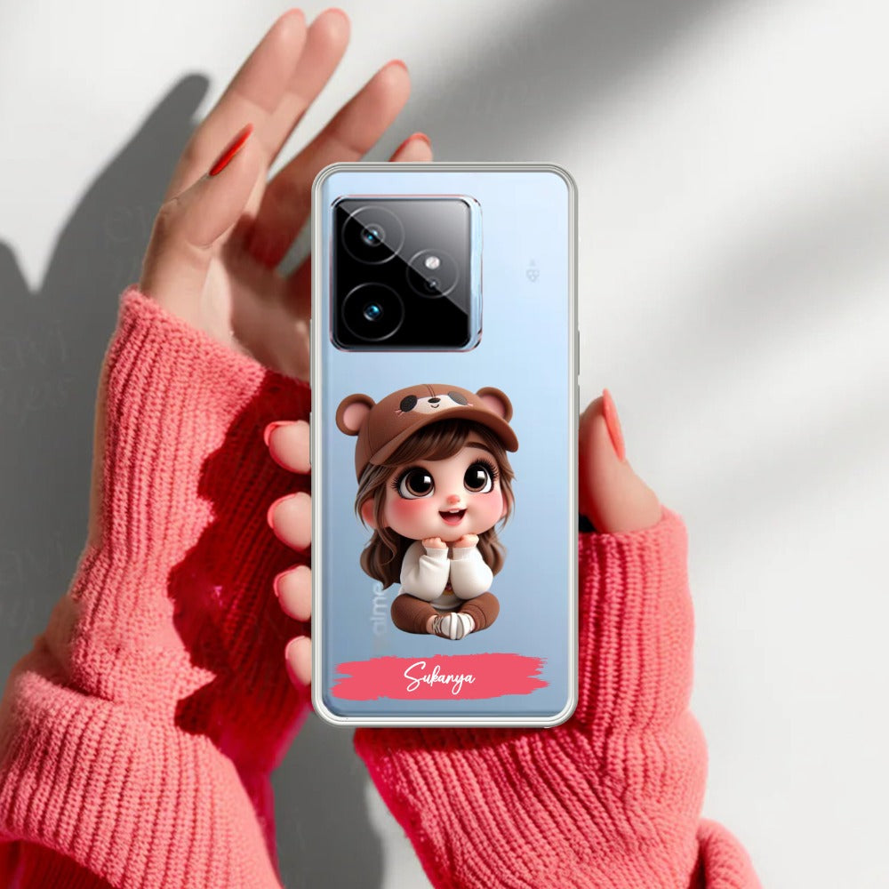 Little Girl Customize Transparent Silicon Case For Realme/Narzo
