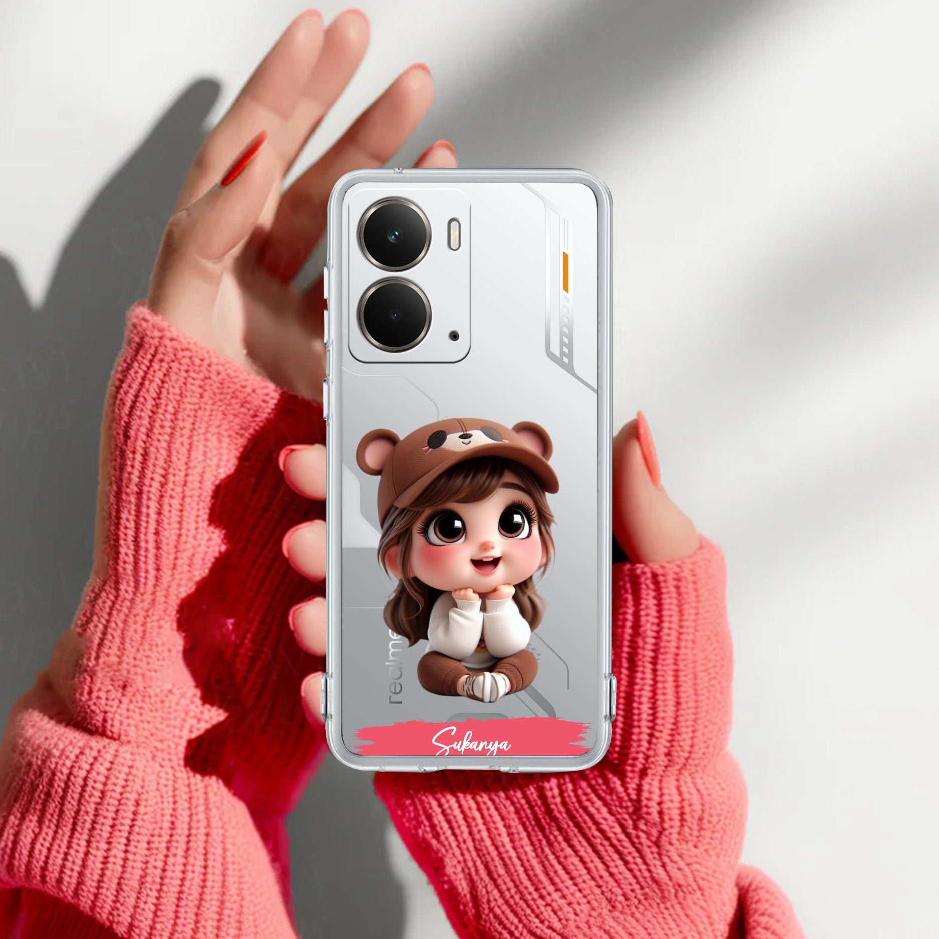 Little Girl Customize Transparent Silicon Case For Realme P3 5G
