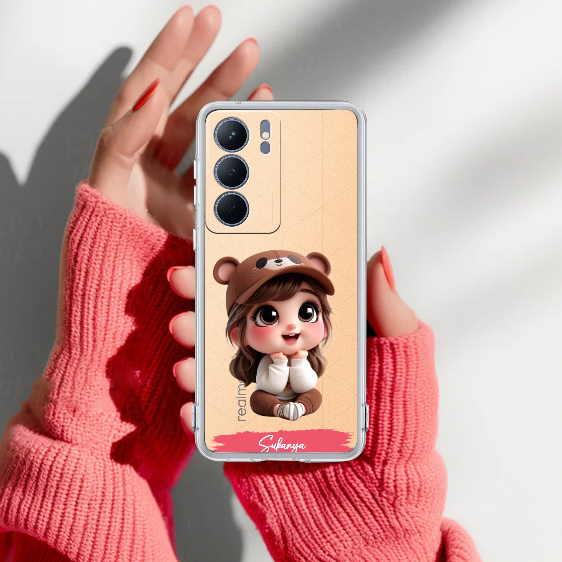 Little Girl Customize Transparent Silicon Case For Realme P3x 5G