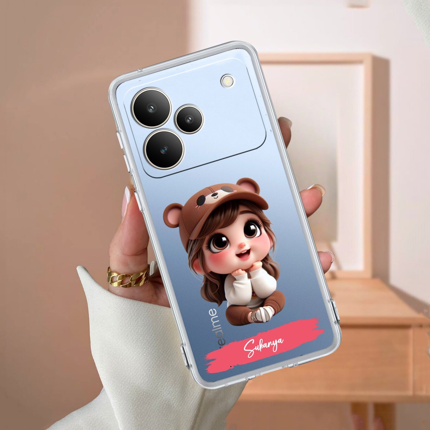 Little Girl Customize Transparent Silicon Case For Realme/Narzo
