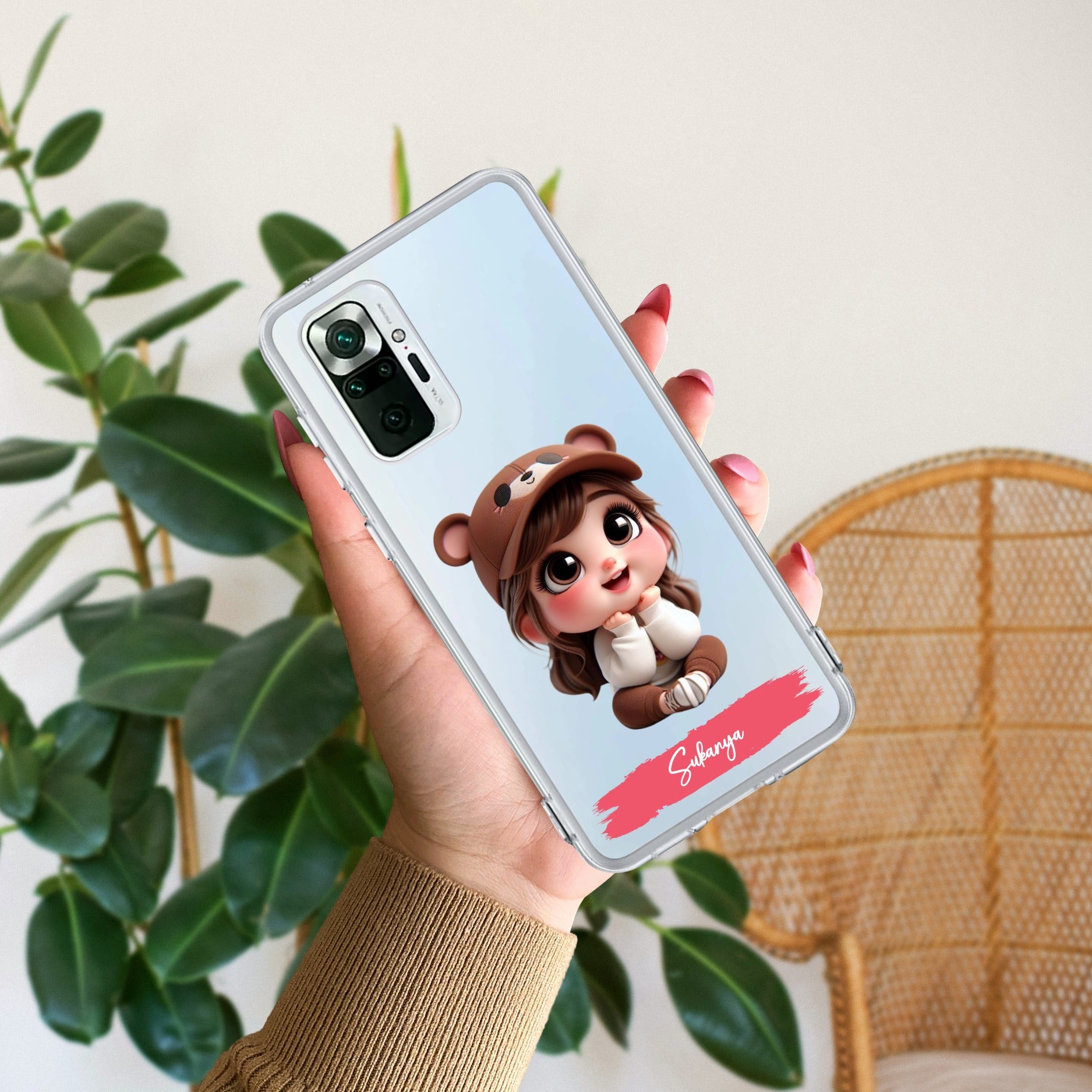 Little Girl Customize Transparent Silicon Case For Redmi Note 10 Pro