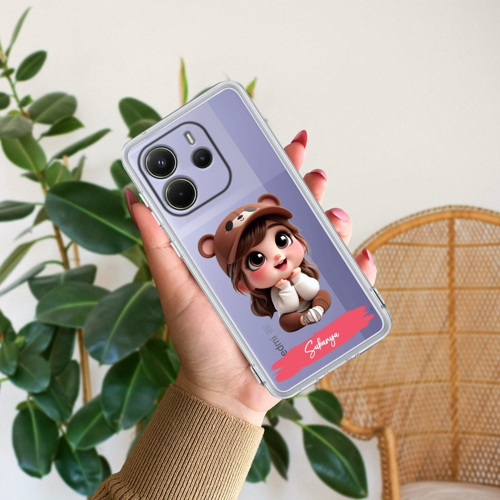 Little Girl Customize Transparent Silicon Case For Redmi Note 15 Pro 5G