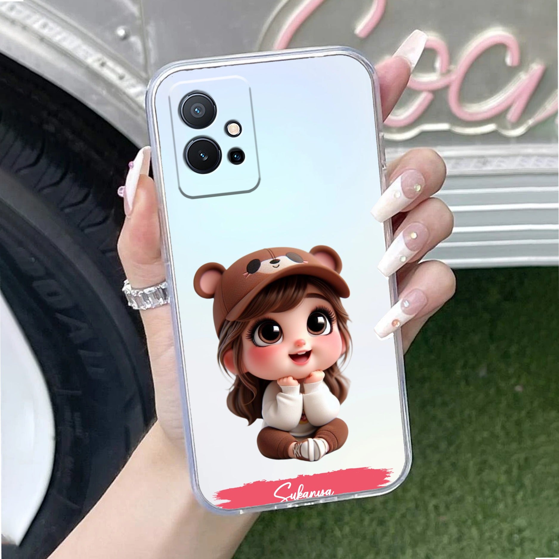 Little Girl Customize Transparent Silicon Case For Vivo