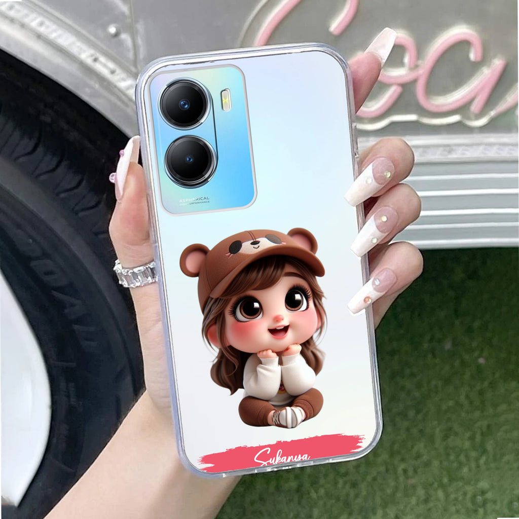 Little Girl Customize Transparent Silicon Case For Vivo T2x 5G