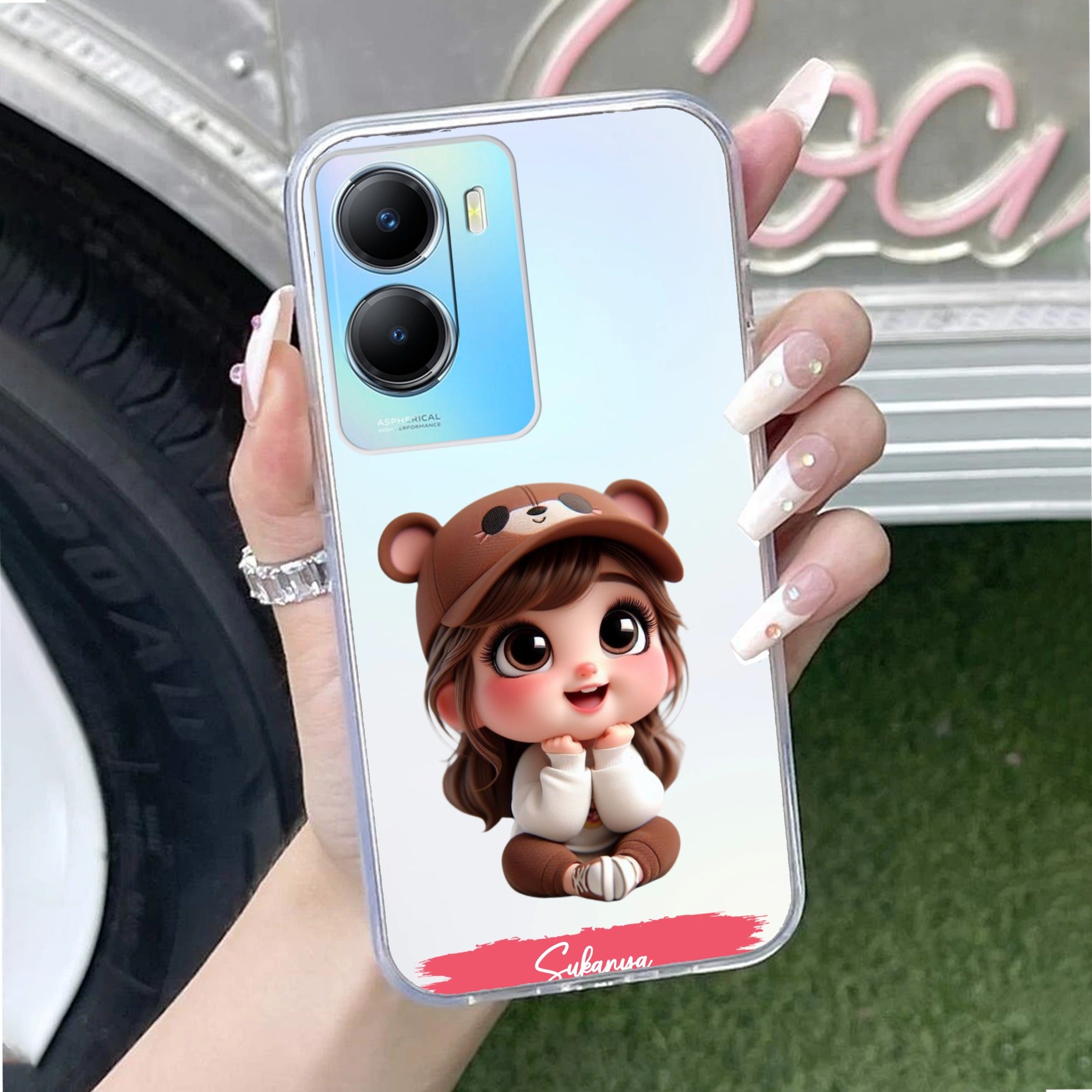 Little Girl Customize Transparent Silicon Case For Vivo
