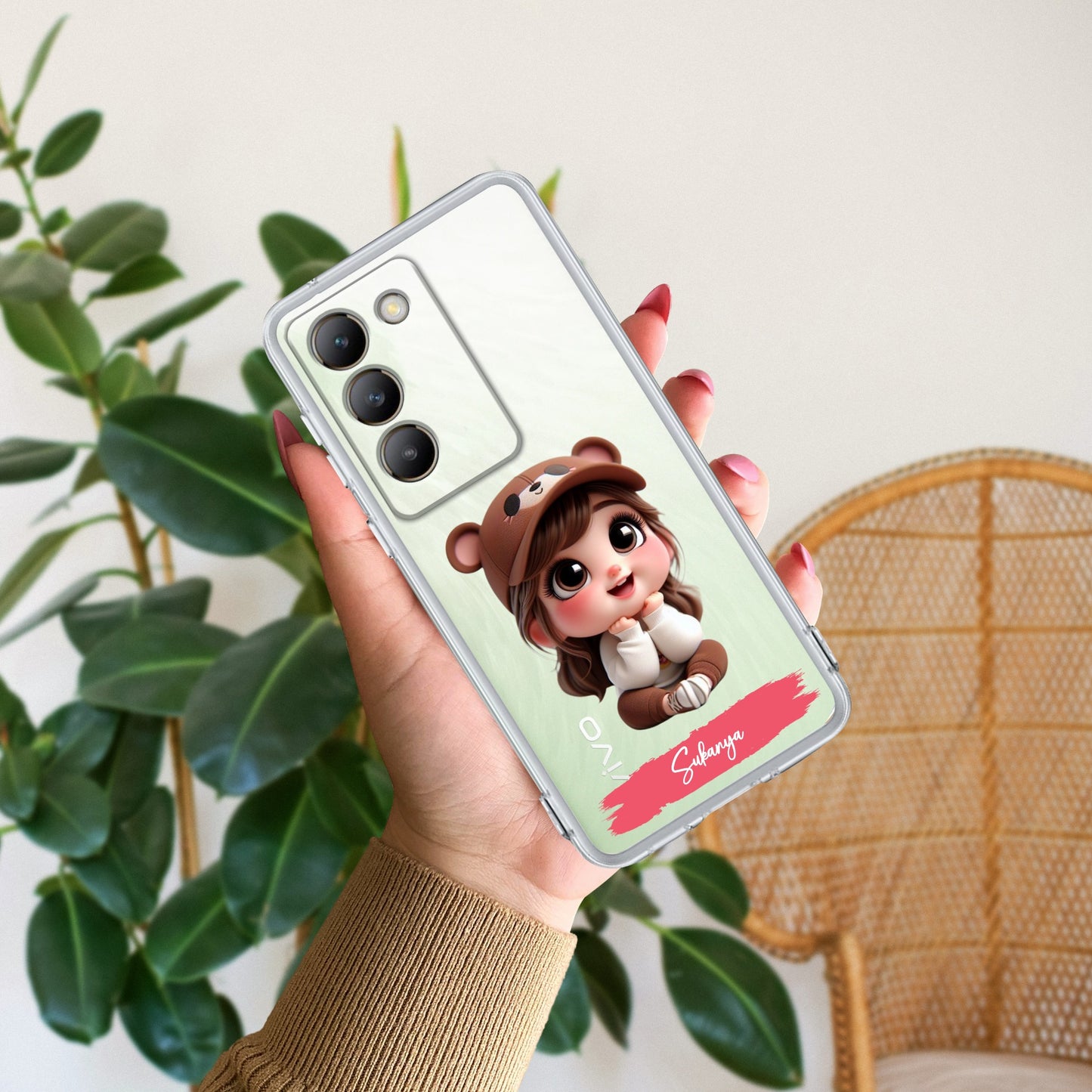 Little Girl Customize Transparent Silicon Case For Vivo