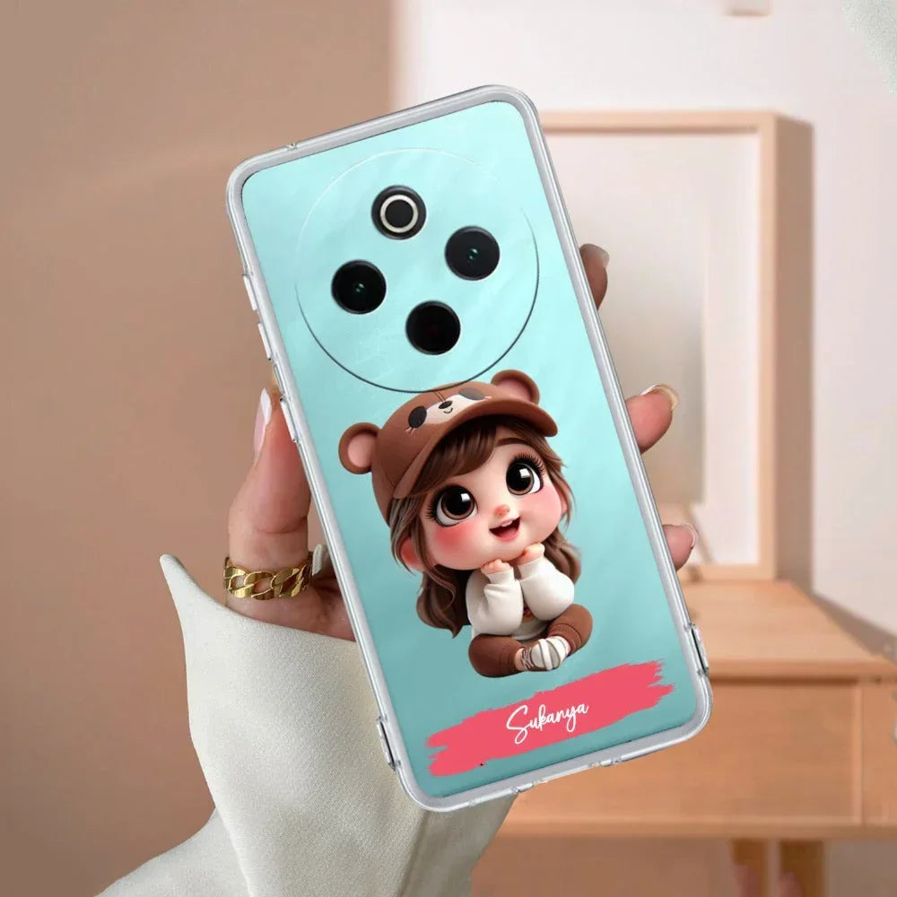 Little Girl Customize Transparent Silicon Case For Vivo Y28s/ Y28e