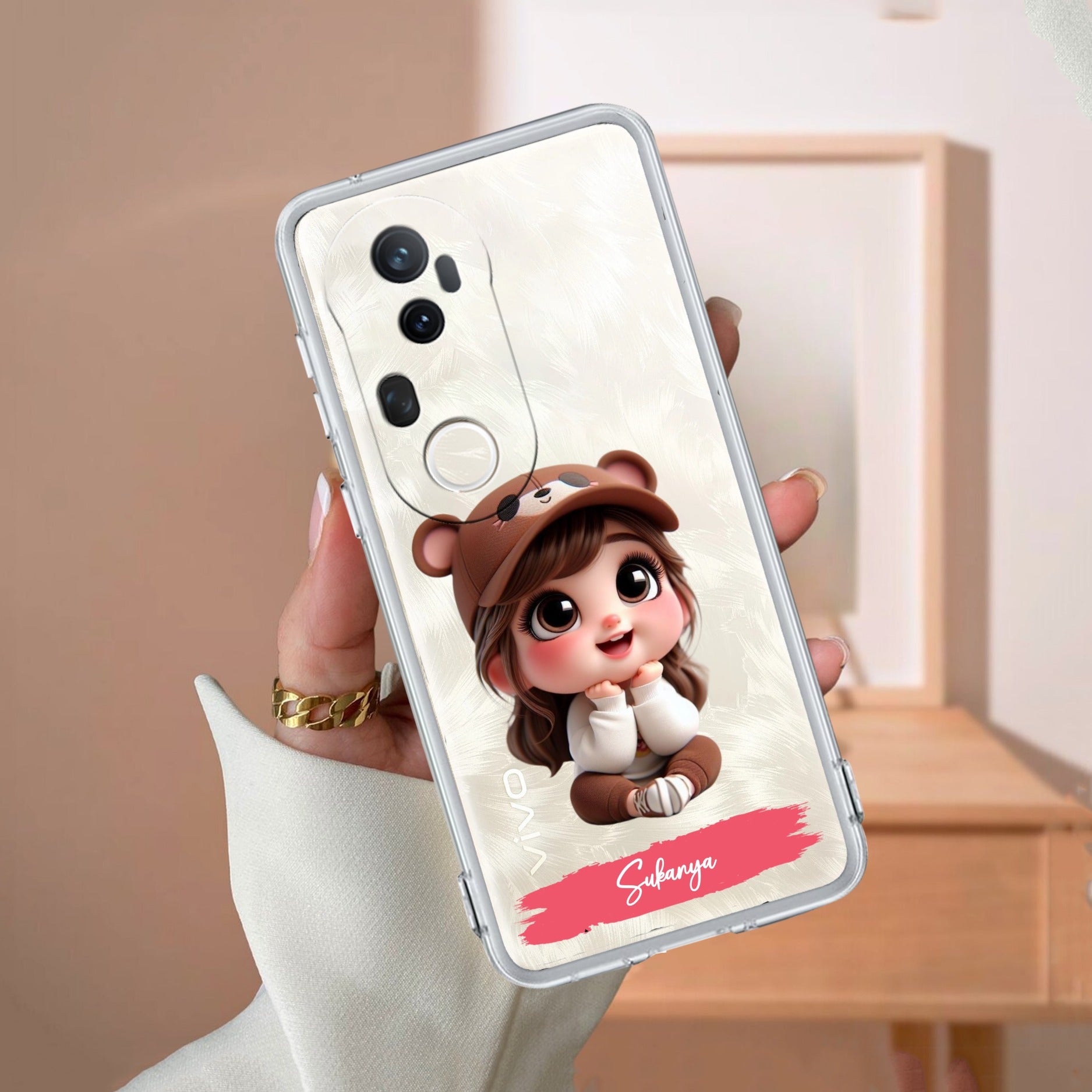 Little Girl Customize Transparent Silicon Case For Vivo