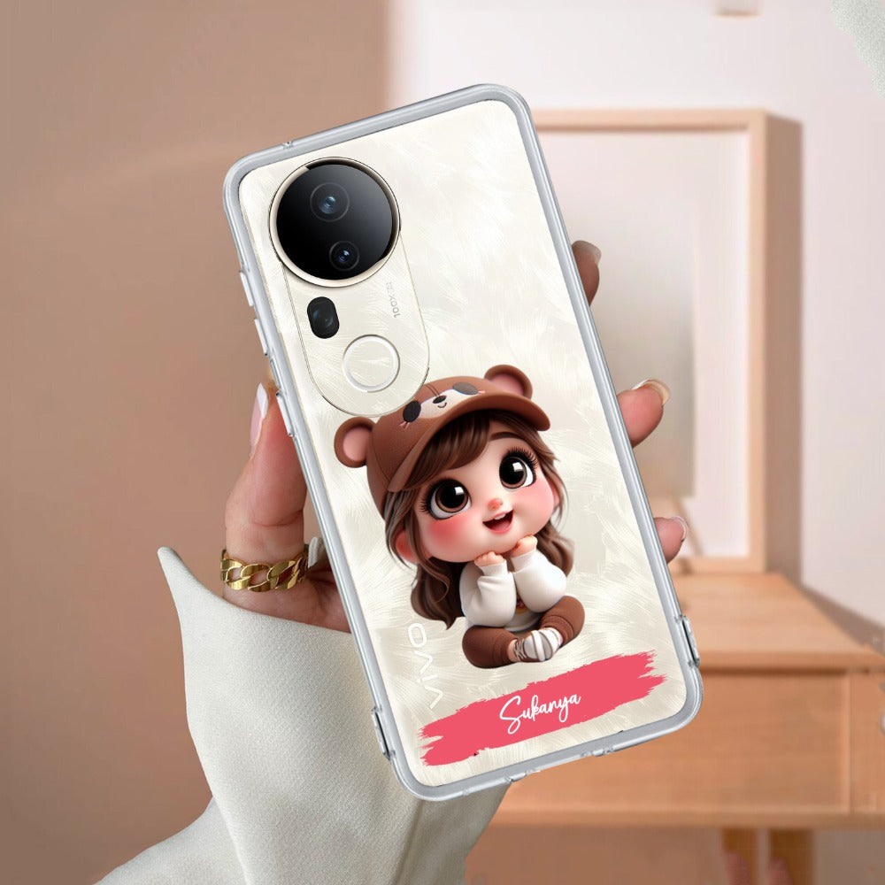 Little Girl Customize Transparent Silicon Case For Vivo