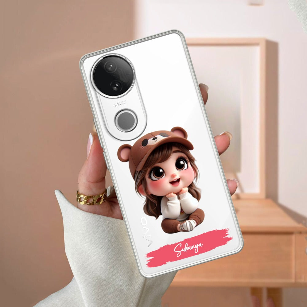 Little Girl Customize Transparent Silicon Case For Vivo