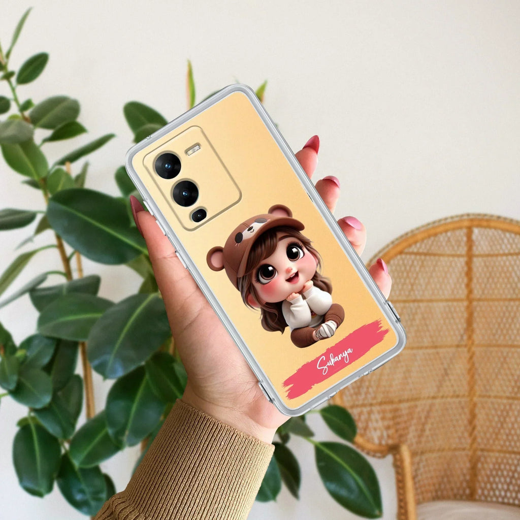 Little Girl Customize Transparent Silicon Case For Vivo V25 Pro 5G