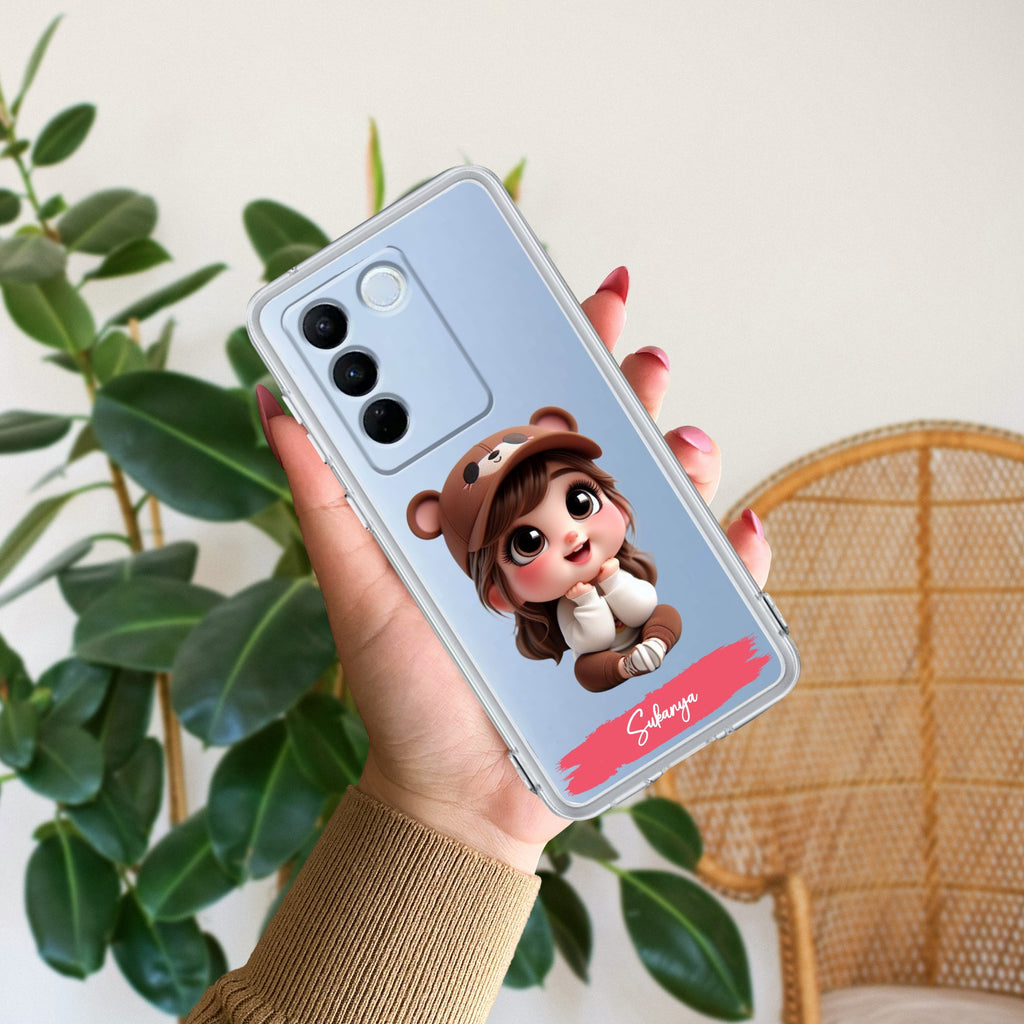 Little Girl Customize Anti Yellow Case For Vivo V27 5G / Vivo V27 Pro 5G