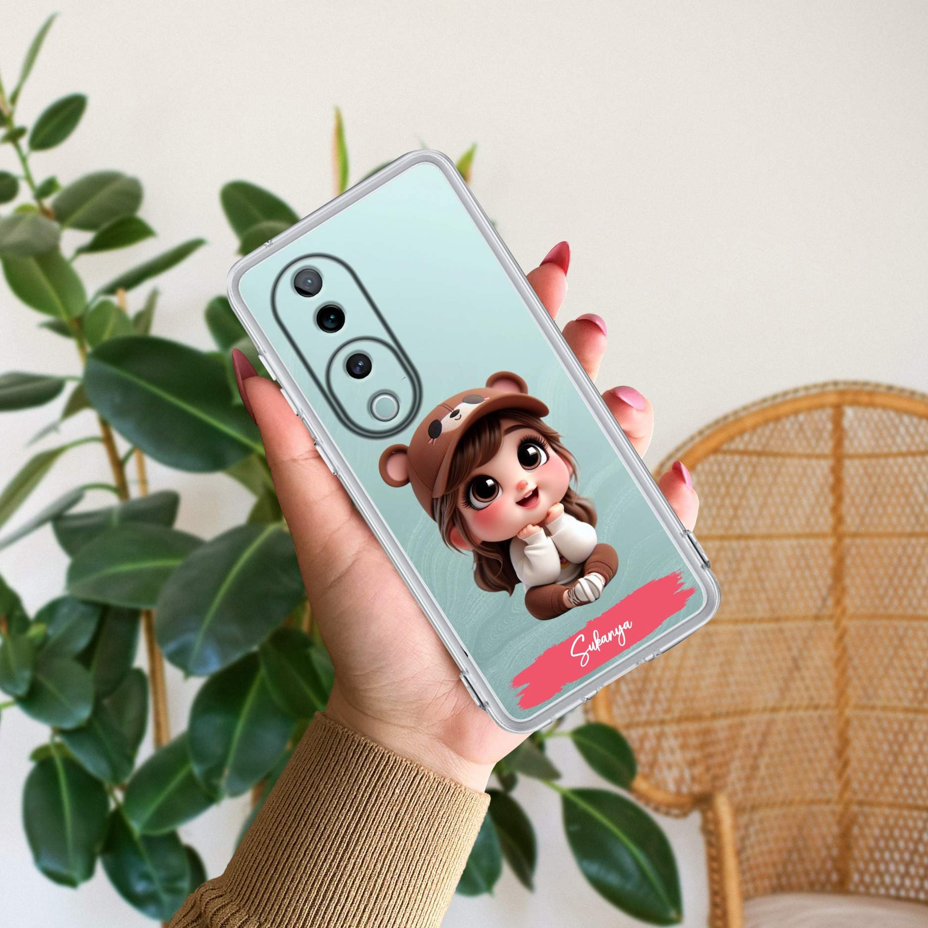 Little Girl Customize Transparent Silicon Case For Vivo