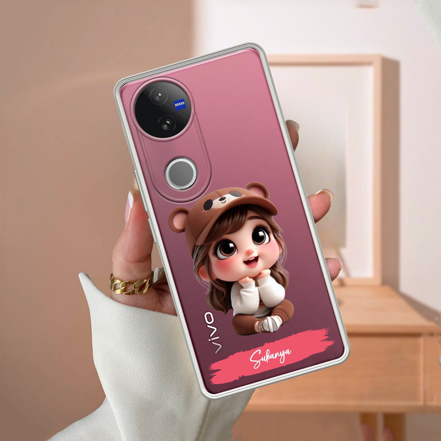 Little Girl Customize Transparent Silicon Case For Vivo