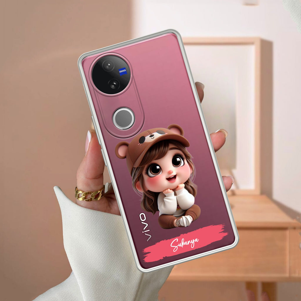 Little Girl Customize Anti Yellow Case For Vivo T4R 5G