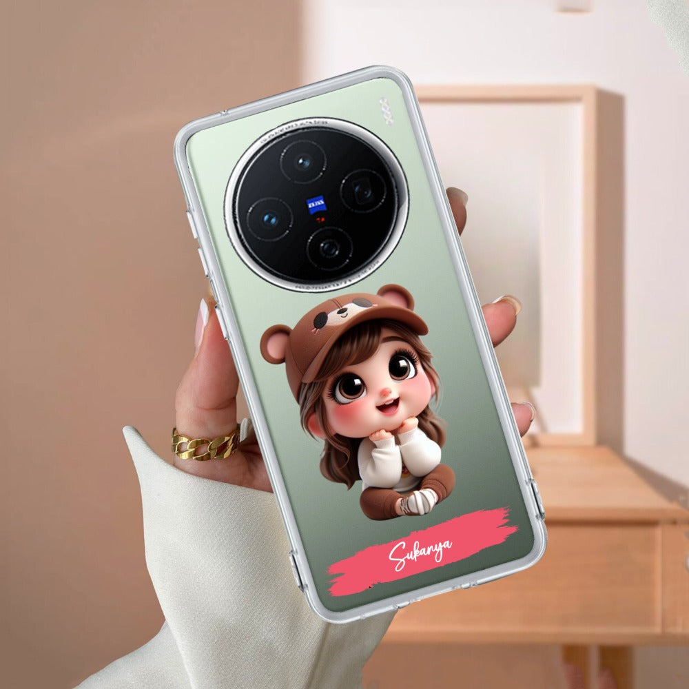 Little Girl Customize Transparent Silicon Case For Vivo