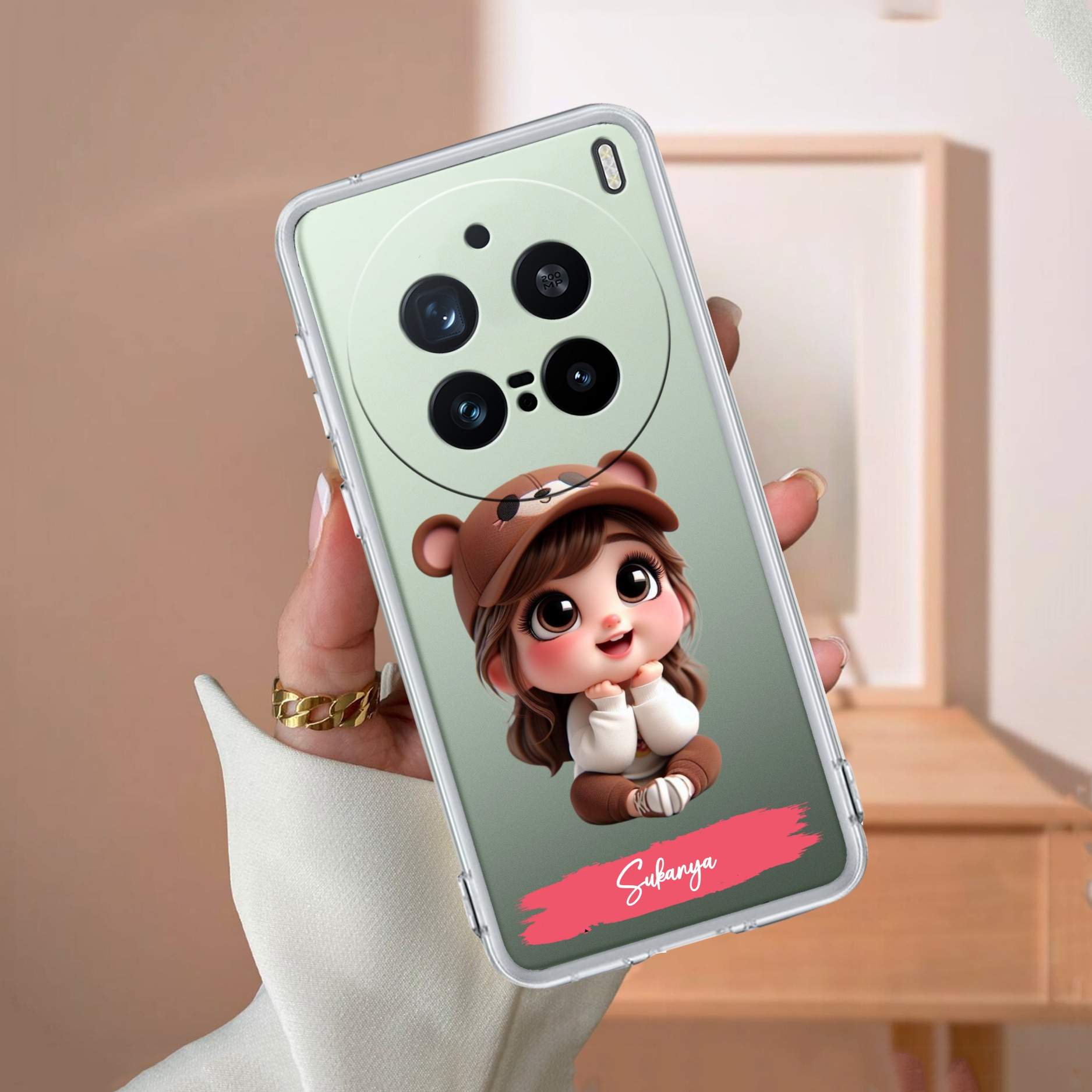 Little Girl Customize Transparent Silicon Case For Vivo