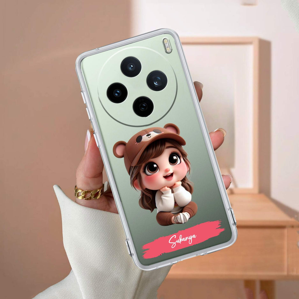 Little Girl Customize Transparent Silicon Case For Vivo X300 5G