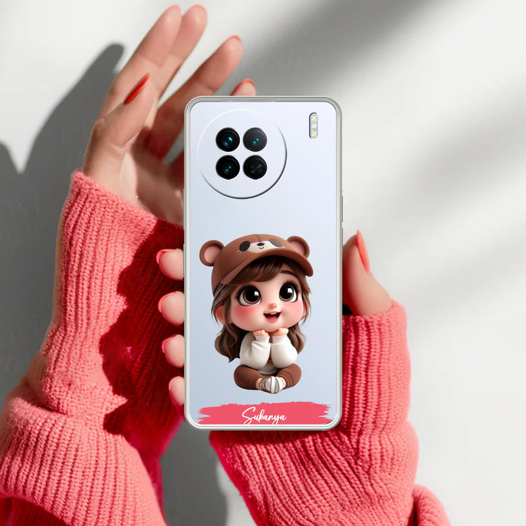 Little Girl Customize Anti Yellow Case For Vivo X90 5G