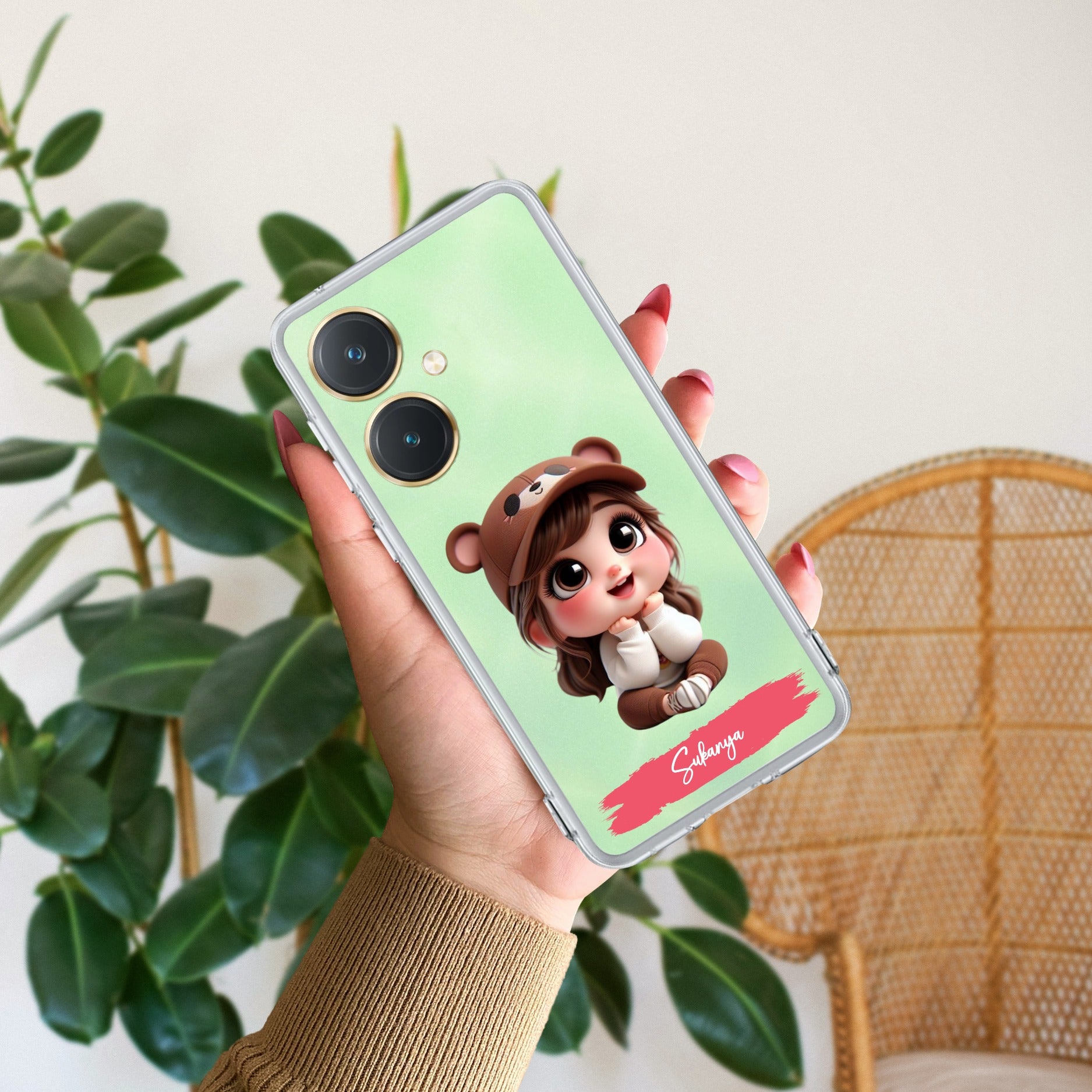 Little Girl Customize Anti Yellow Case For Vivo Y27 4G