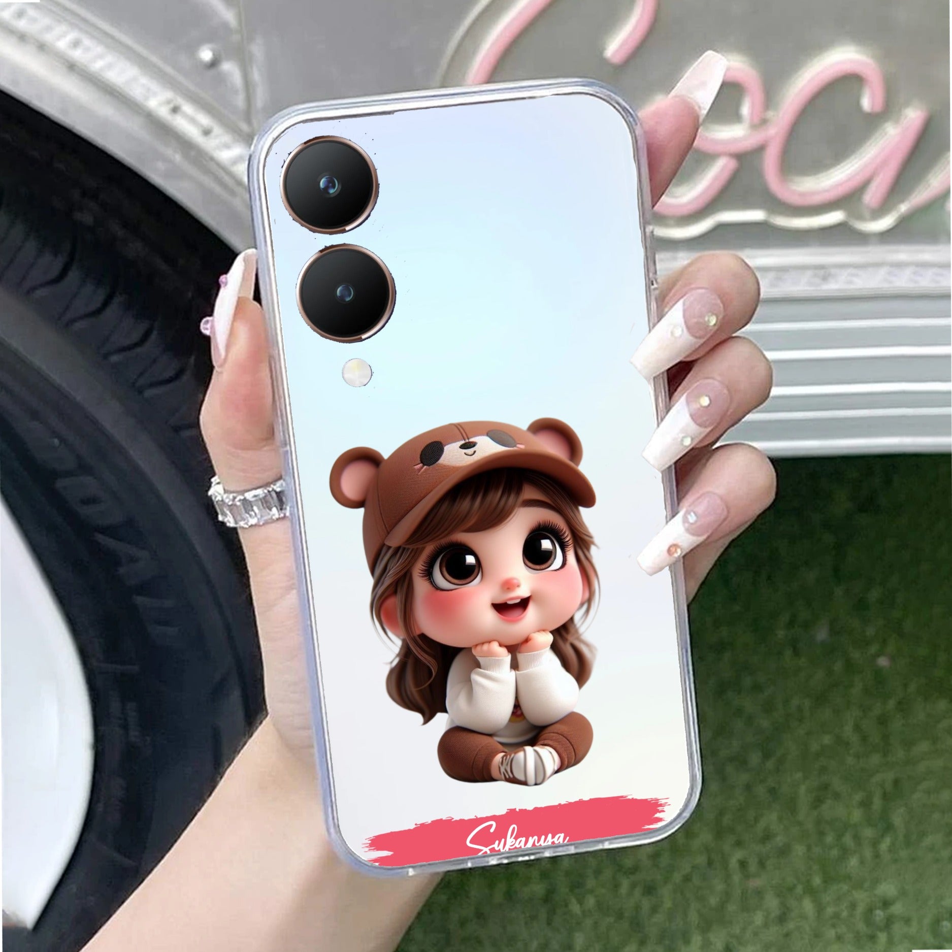 Little Girl Customize Transparent Silicon Case For Vivo Y28 5G