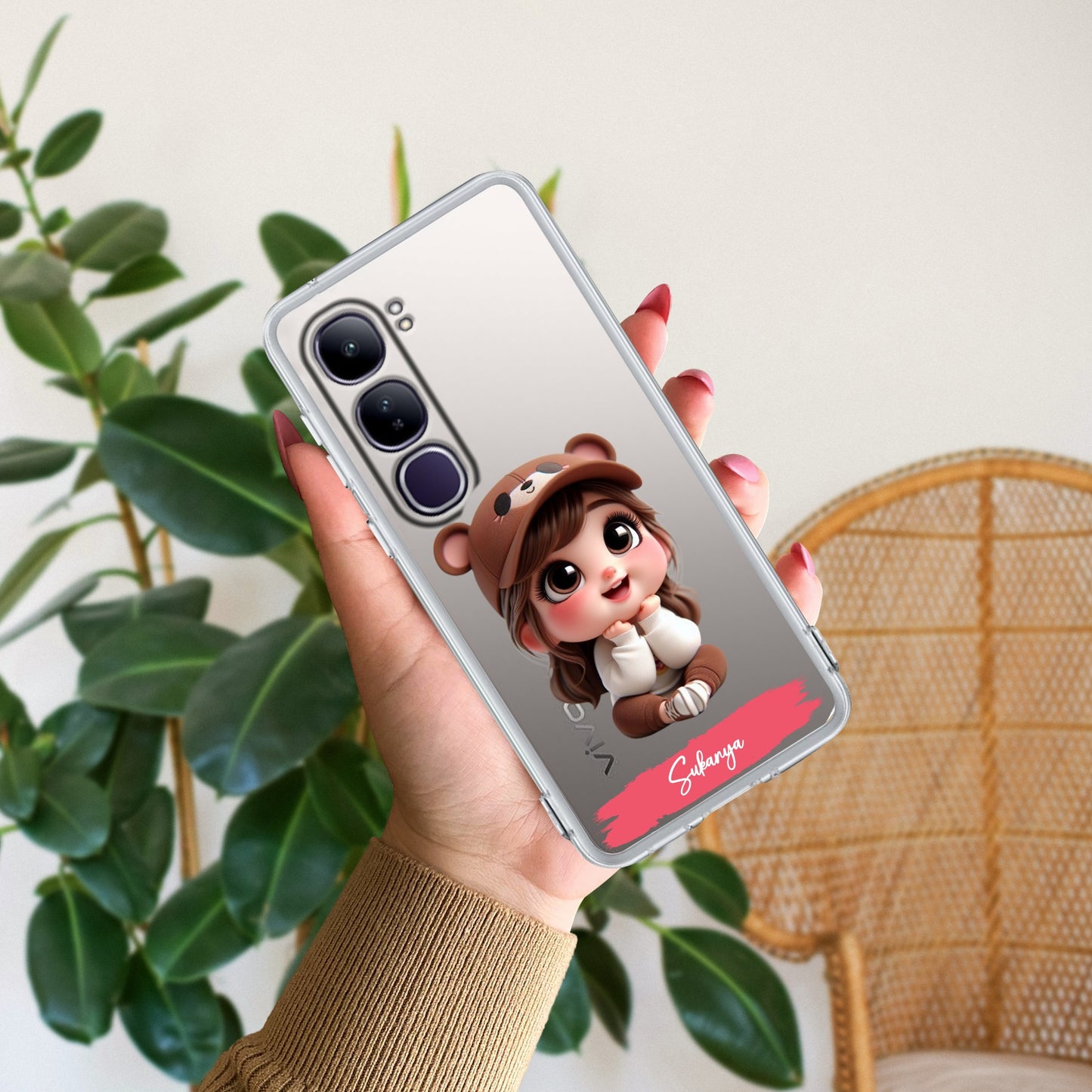 Little Girl Customize Transparent Silicon Case For Vivo