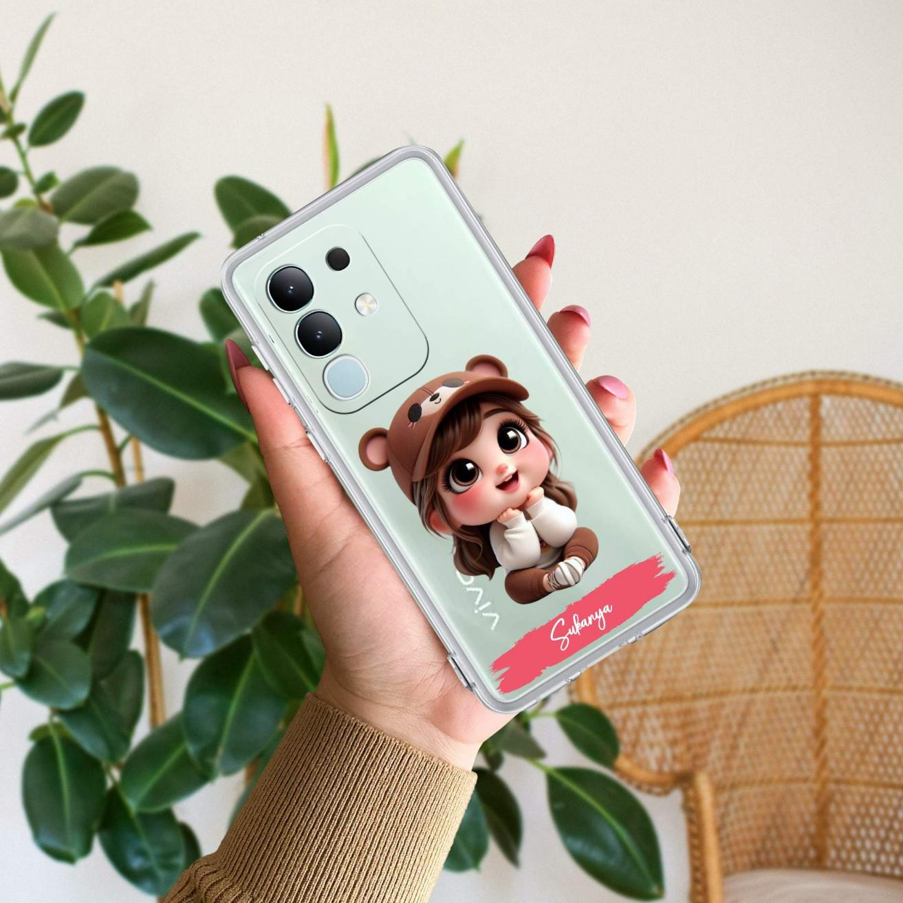 Little Girl Customize Transparent Silicon Case For Vivo