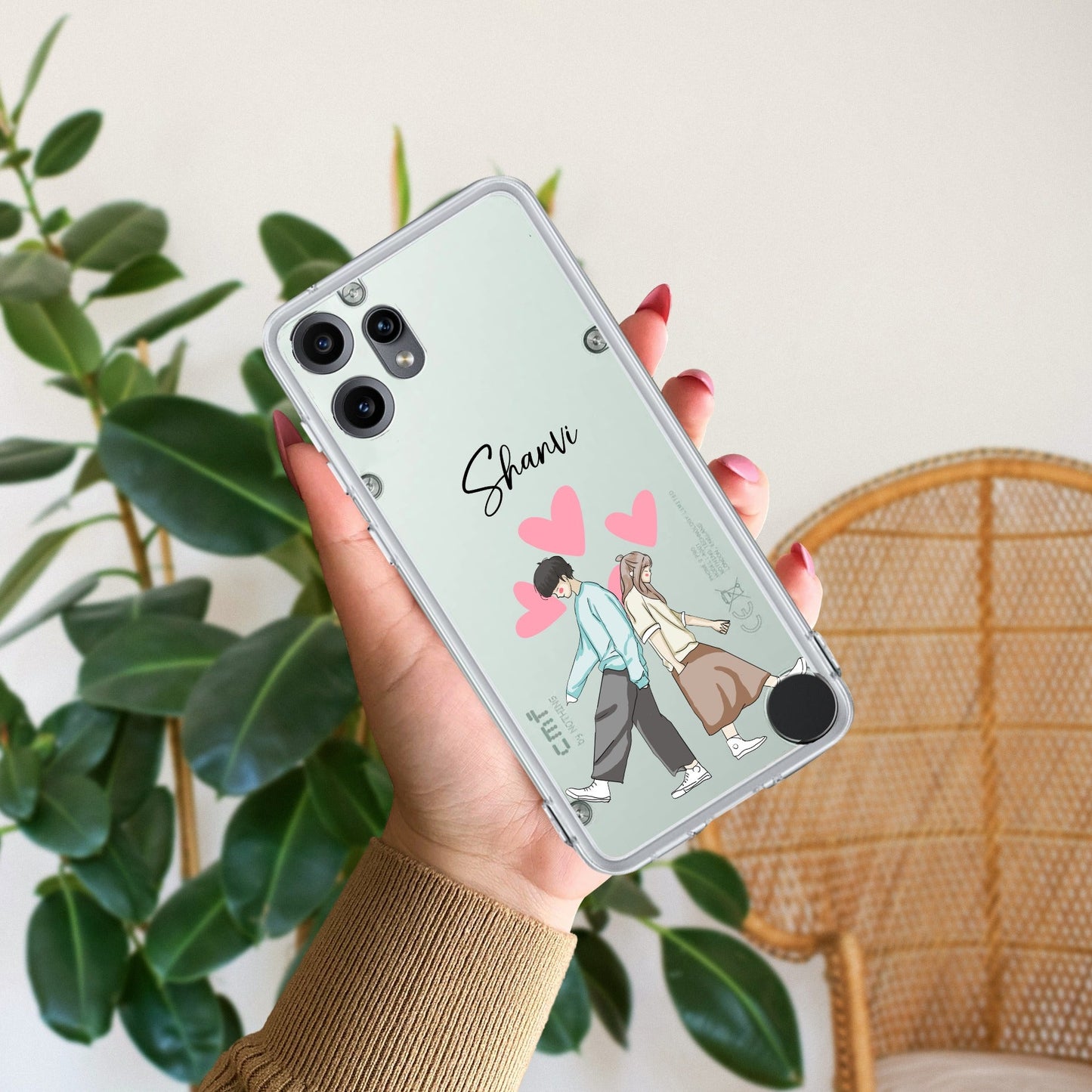 Love Couple Customize Transparent Silicon Case For Nothing