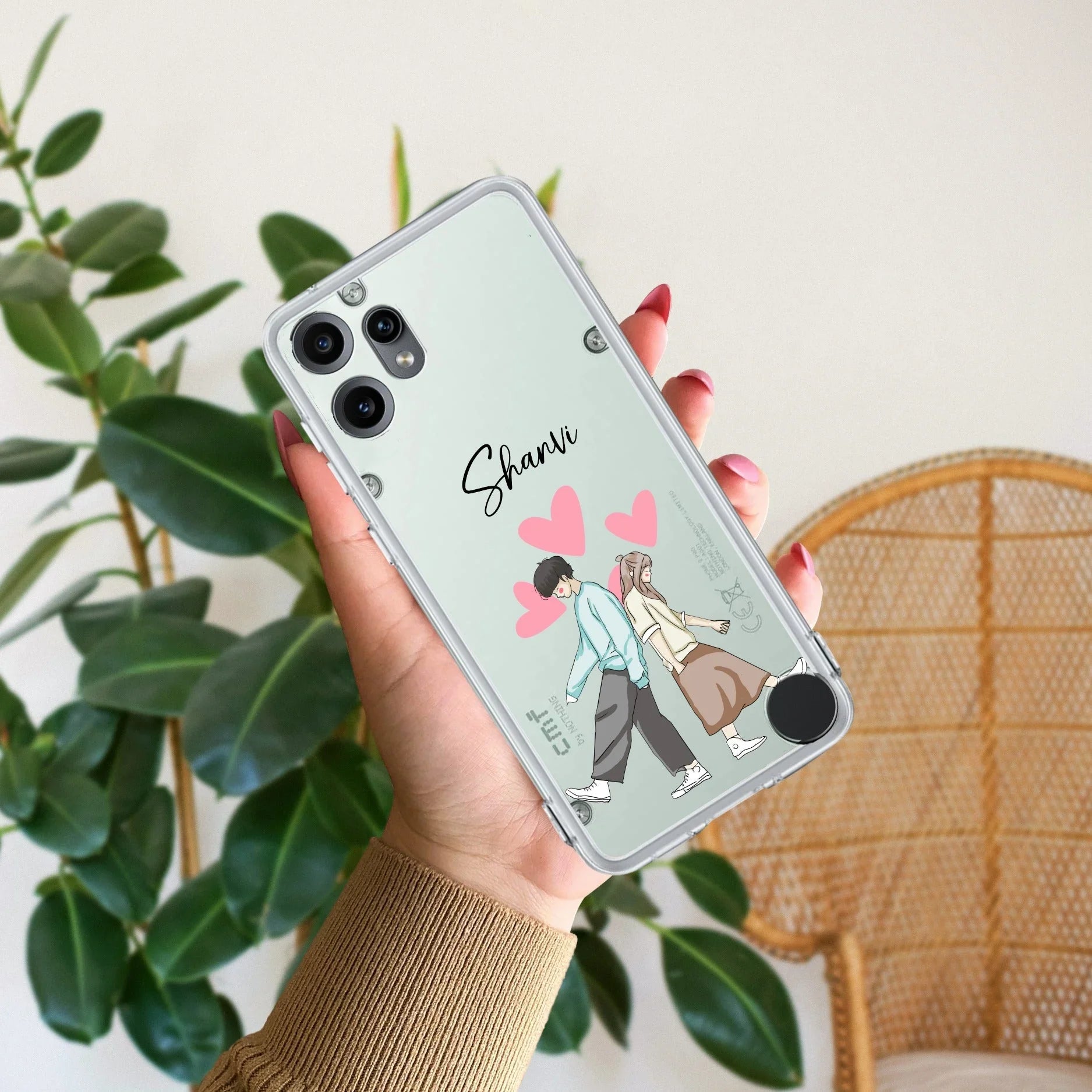 Love Couple Customize Transparent Silicon Case For Nothing - ShopOnCliQ