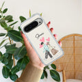 Love Couple Customize Transparent Silicon Case For Google Pixel 9 Pro XL