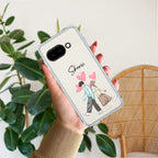 Love Couple Customize Anti Yellow Case For Google Pixel 9a 5G