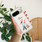 Love Couple Customize Transparent Silicon Case For Google Pixel 10 Pro