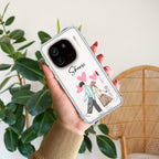 Love Couple Customize Transparent Silicon Case For iQOO - ShopOnCliQ